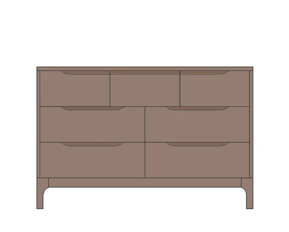 Peninsula solid wood chest of drawers