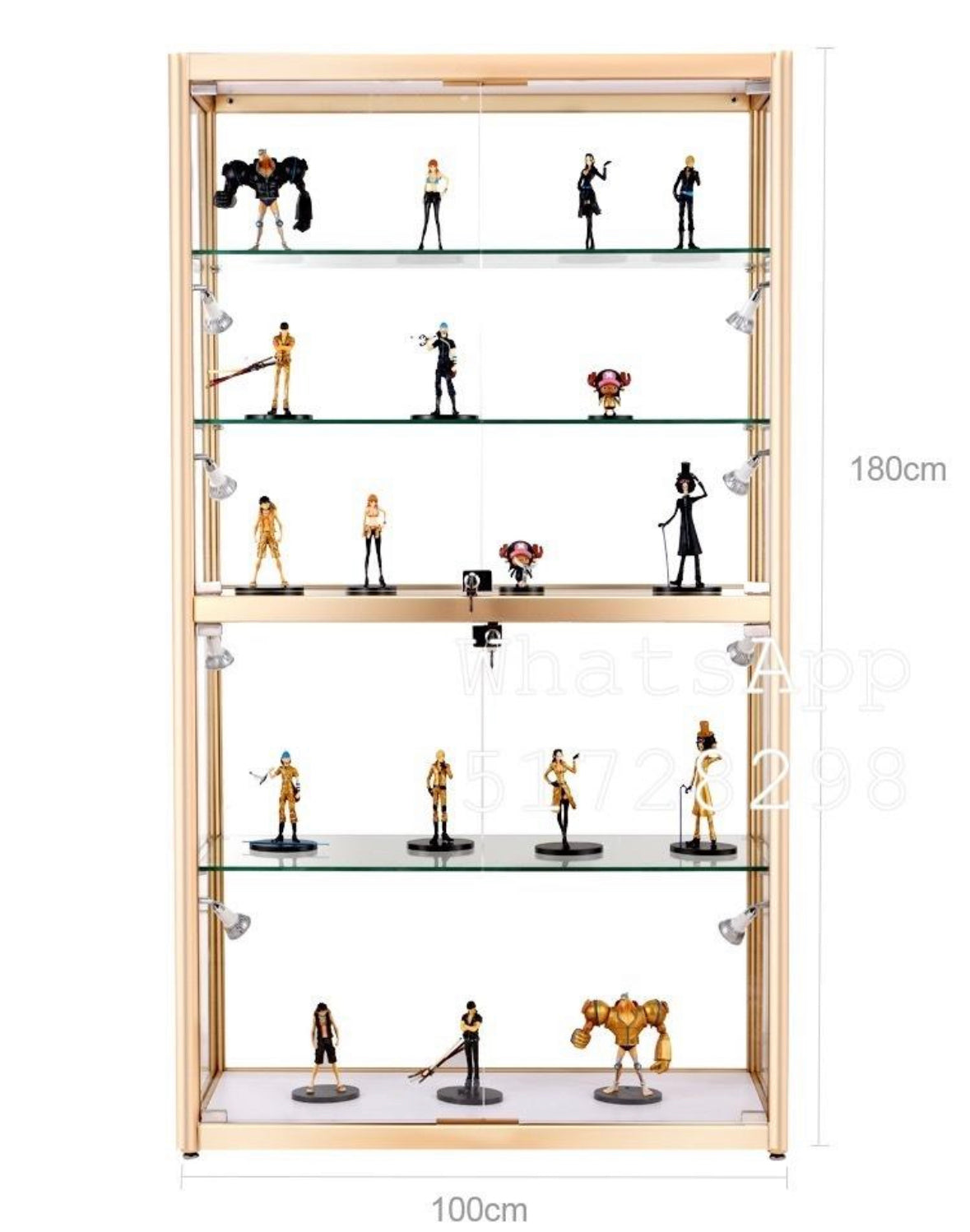 Transparent glass display cabinet