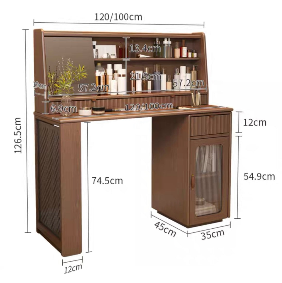 Solid wood dressing table D051