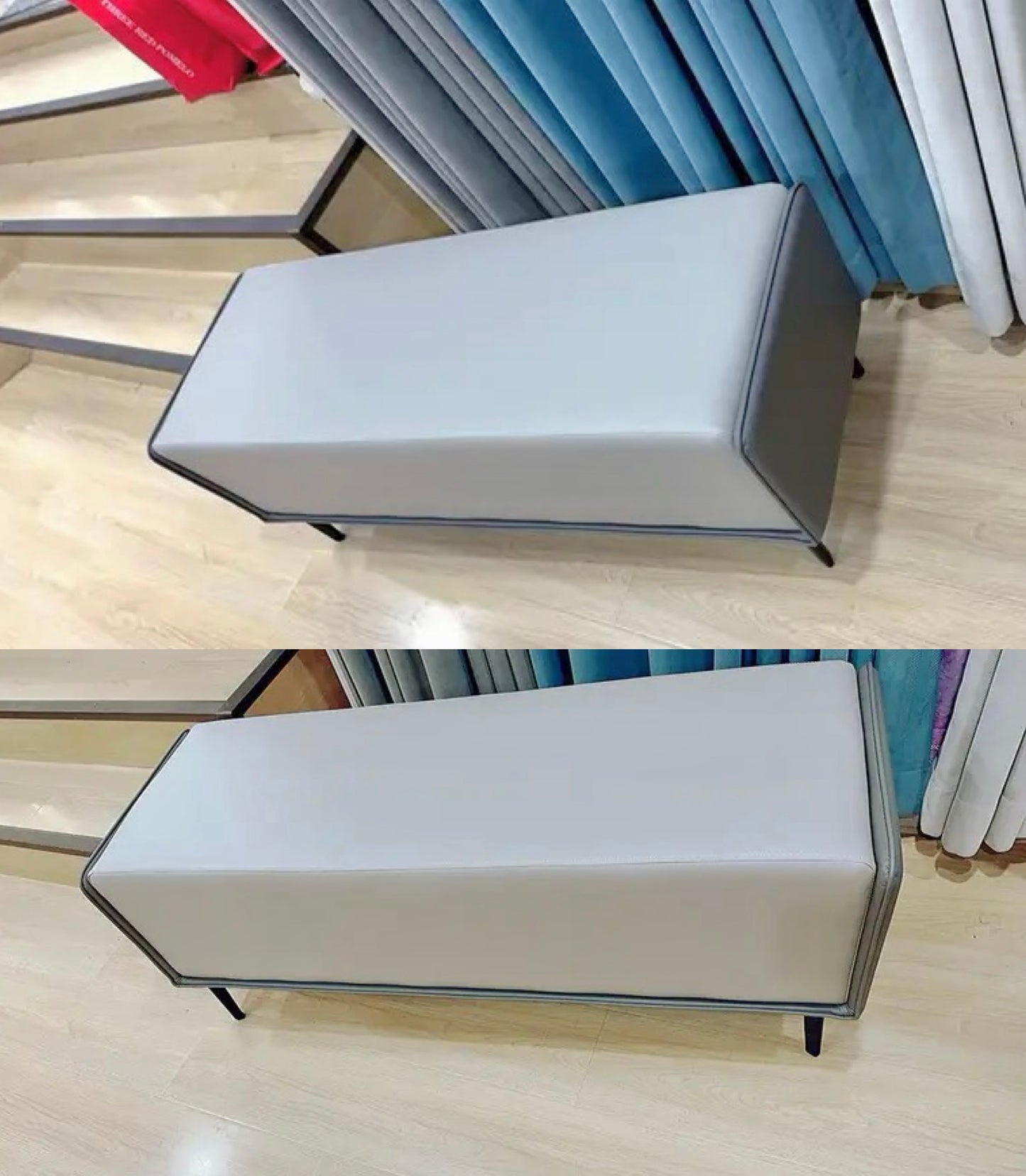 Solid wood shoe changing stool