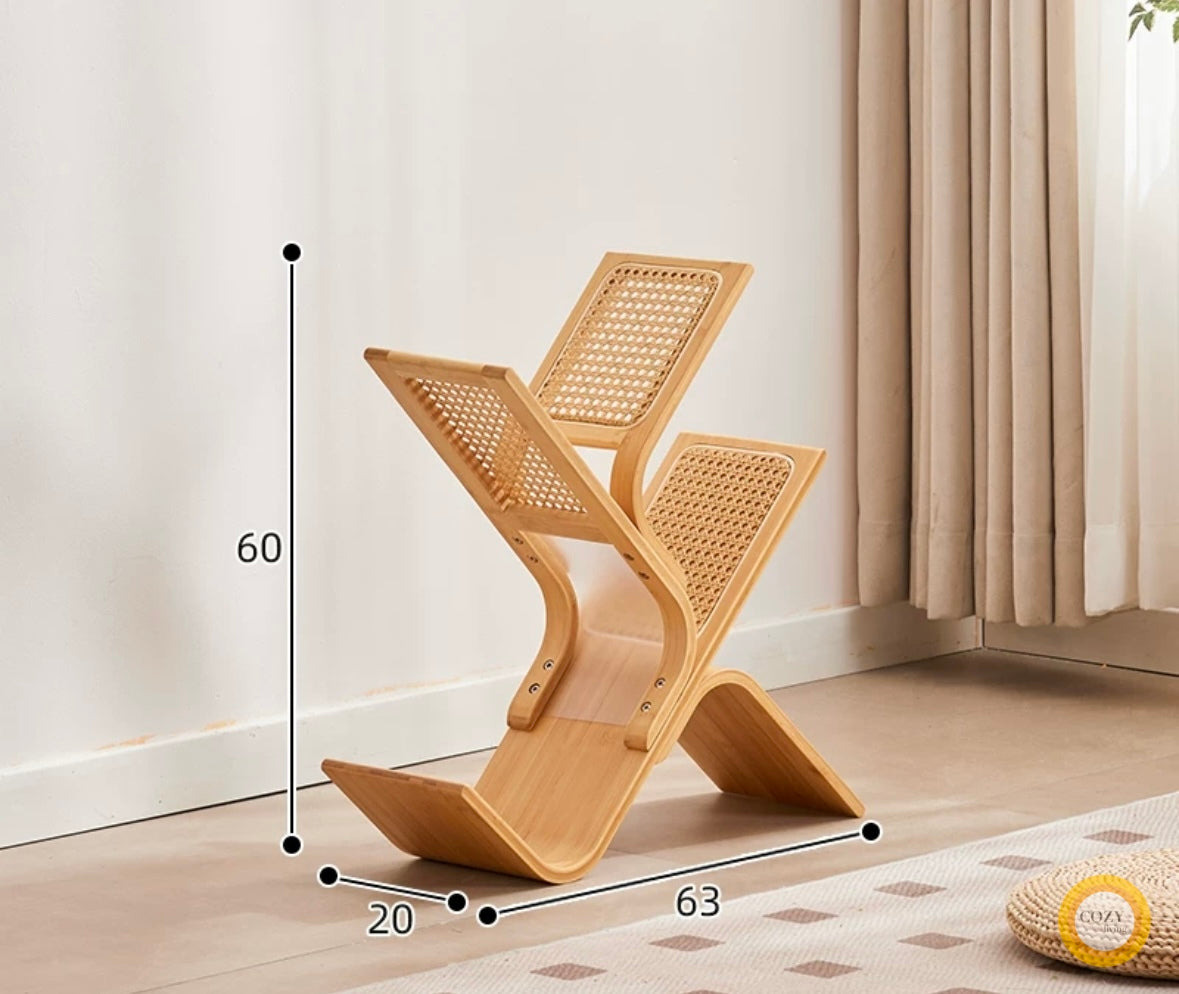 solid wood revolving bookshelf