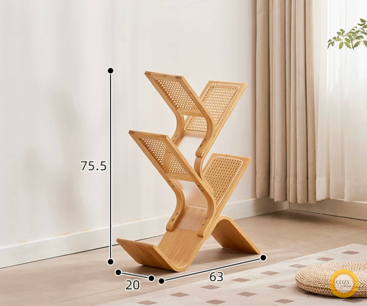 solid wood revolving bookshelf