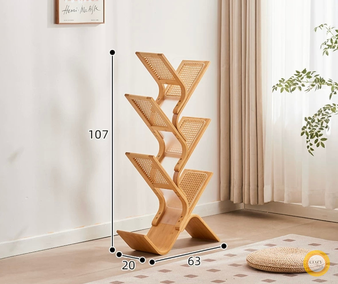 solid wood revolving bookshelf
