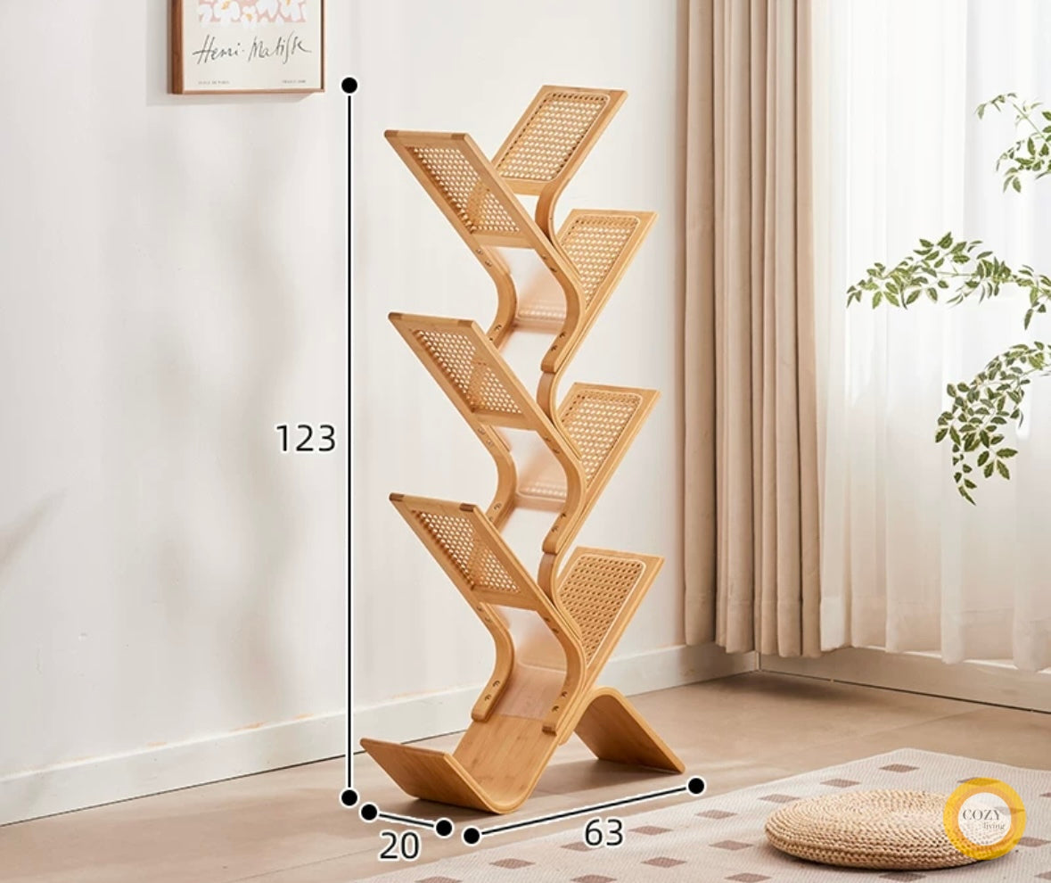 solid wood revolving bookshelf
