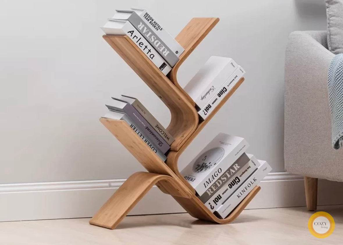solid wood revolving bookshelf