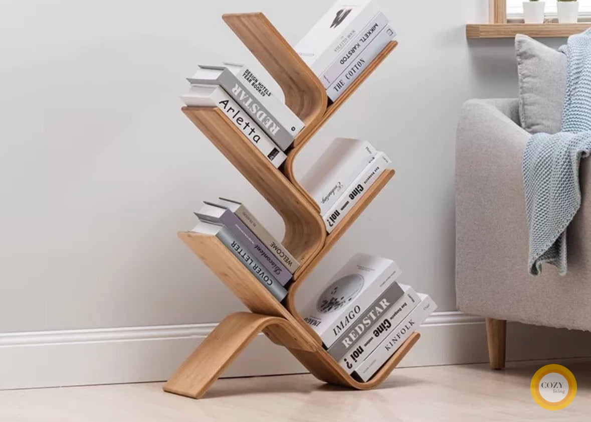 solid wood revolving bookshelf