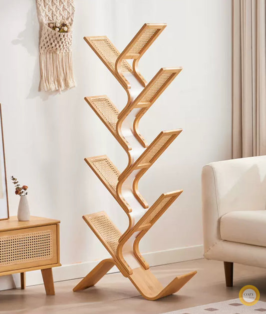 solid wood revolving bookshelf