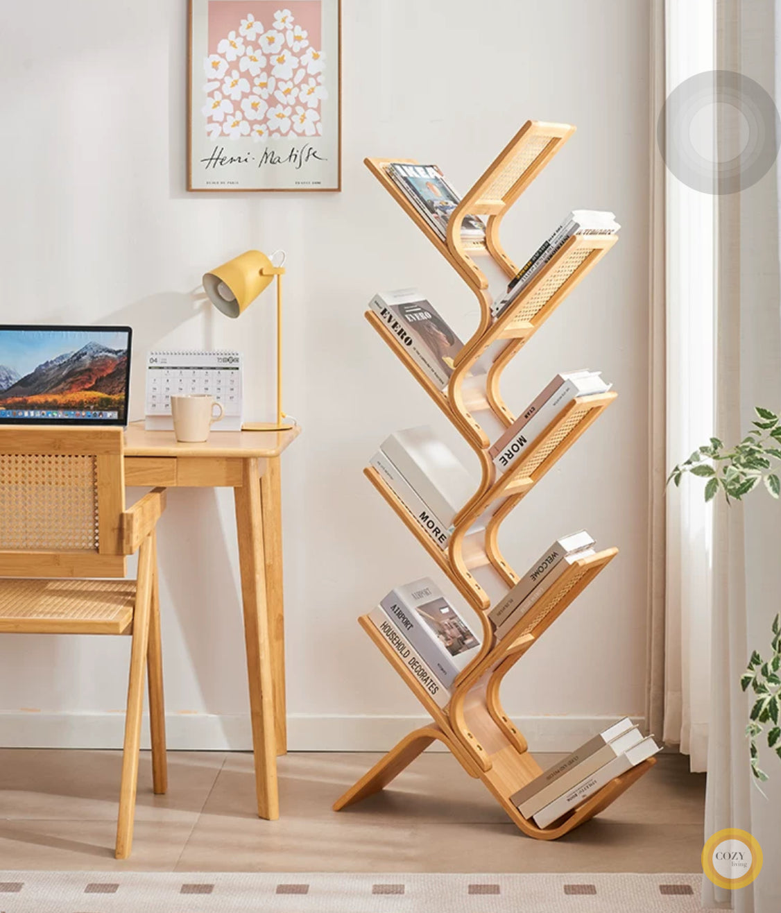 solid wood revolving bookshelf
