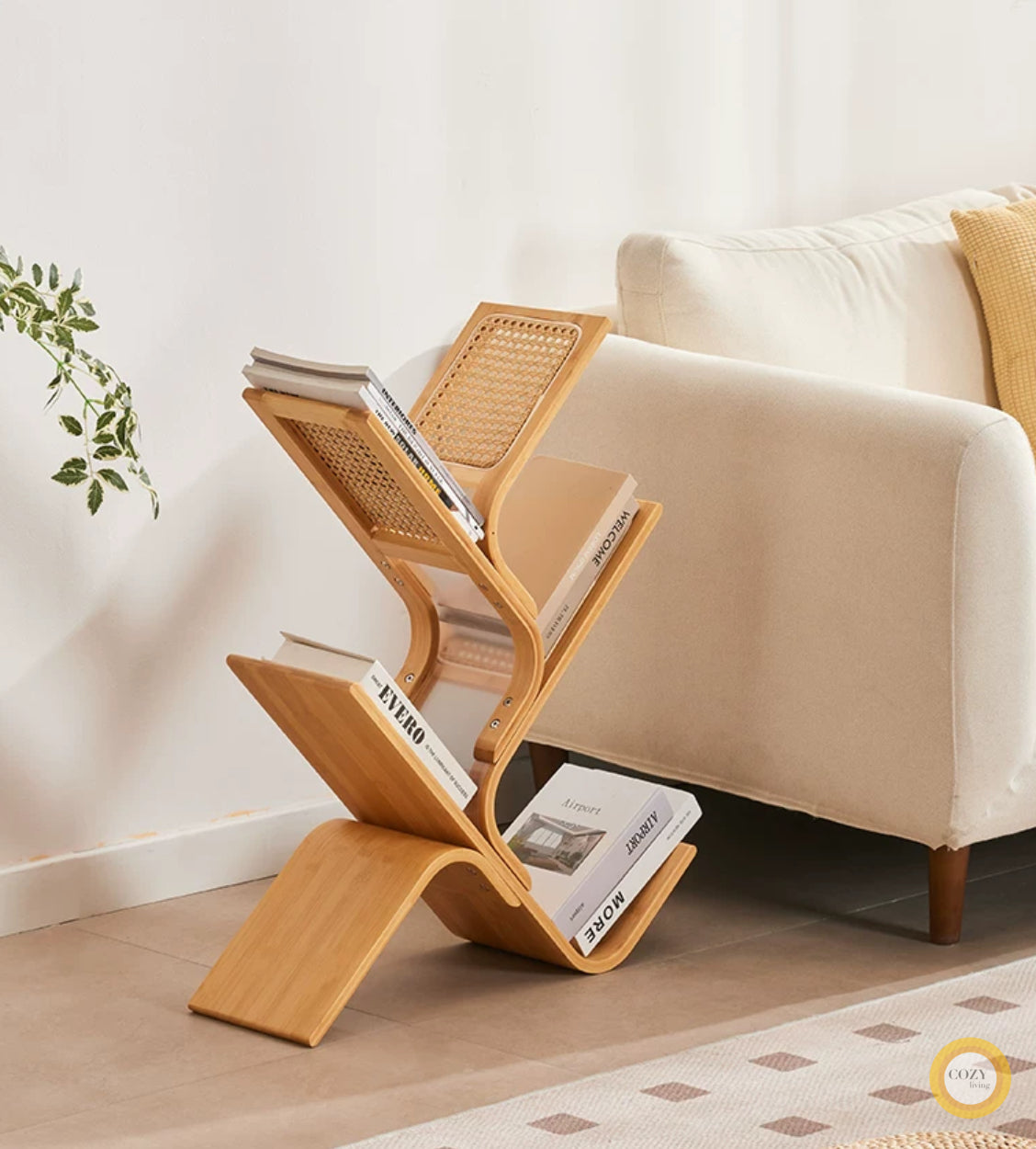 solid wood revolving bookshelf