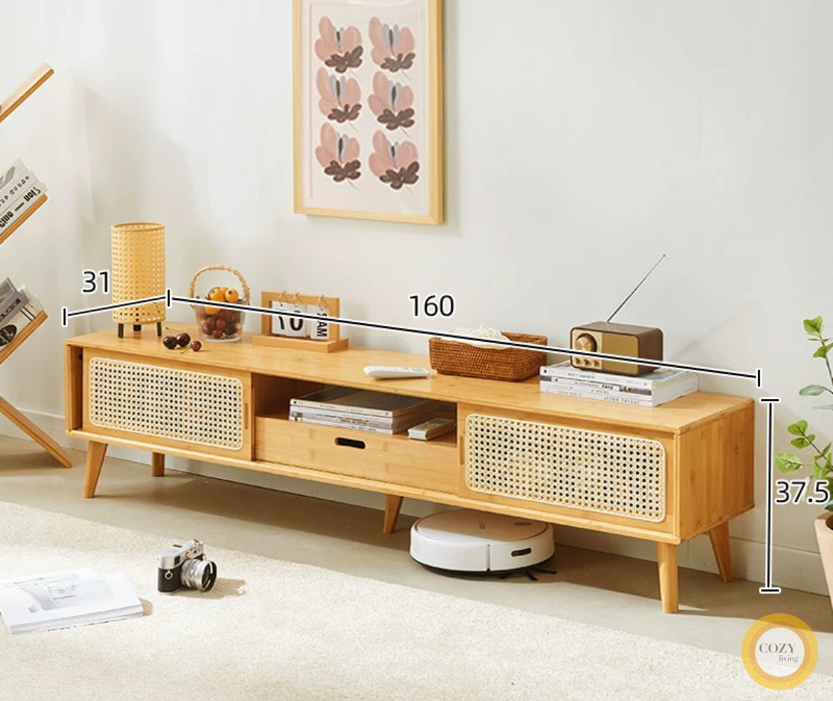 ๐๐๐๐ Japanese style bamboo TV cabinet๐ญ๐ฏ ๐๐๐๐ข๐ง๐๐ญ