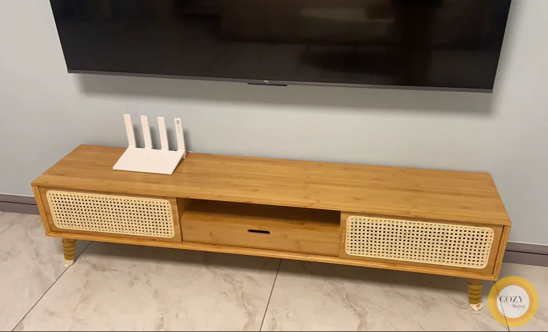 ๐๐๐๐ Japanese style bamboo TV cabinet๐ญ๐ฏ ๐๐๐๐ข๐ง๐๐ญ