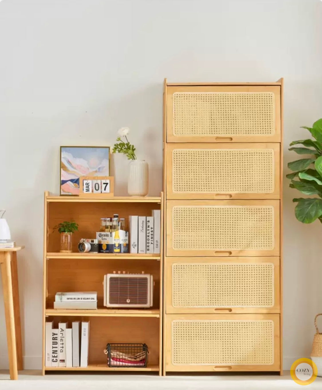 solid wood revolving bookshelf