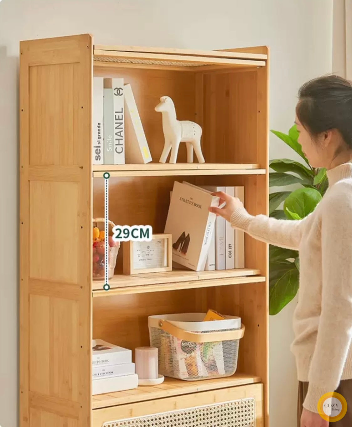 solid wood revolving bookshelf