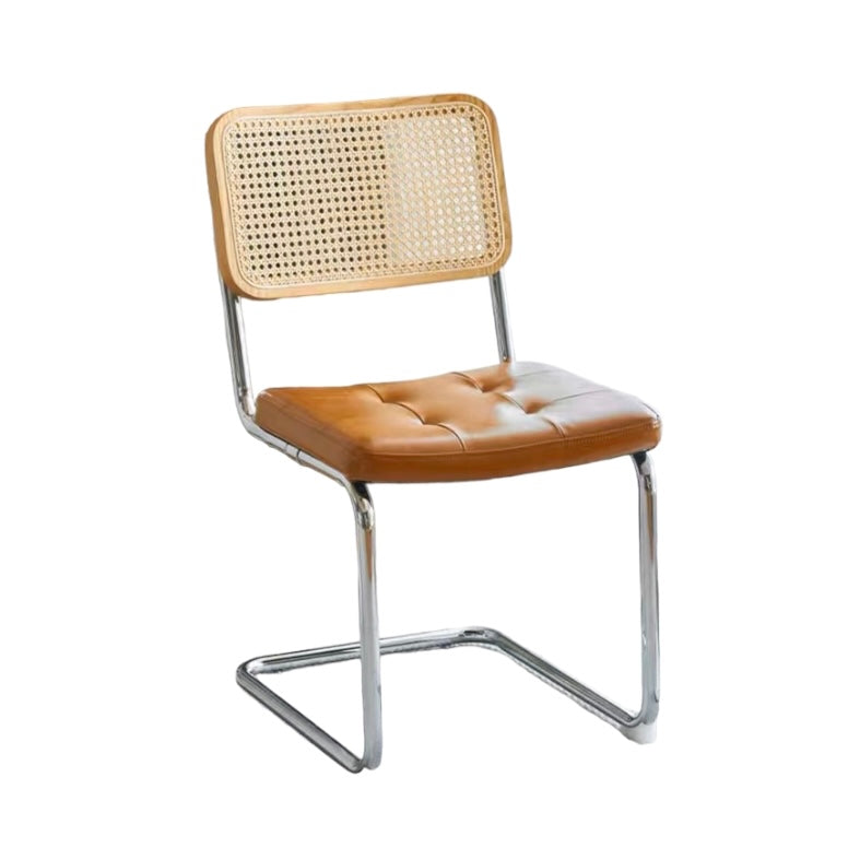 Iron frame rattan chair