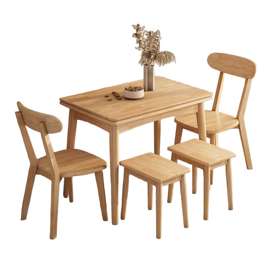 Solid wood folding dining table 2