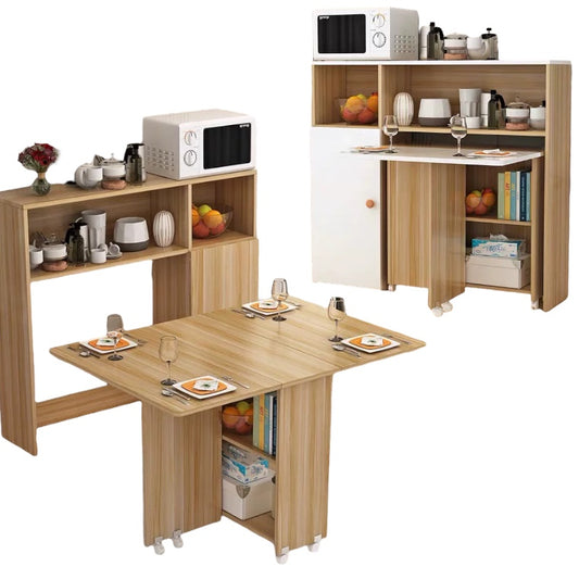 Folding table with sideboard 7