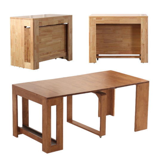 Solid wood folding dining table 6