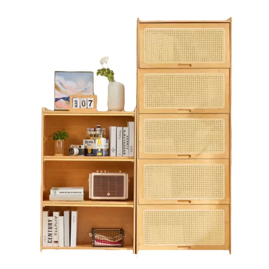 solid wood revolving bookshelf