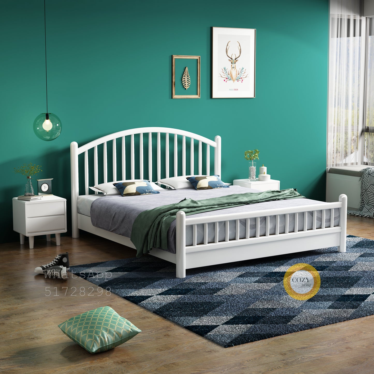 108A Nordic solid wood bed