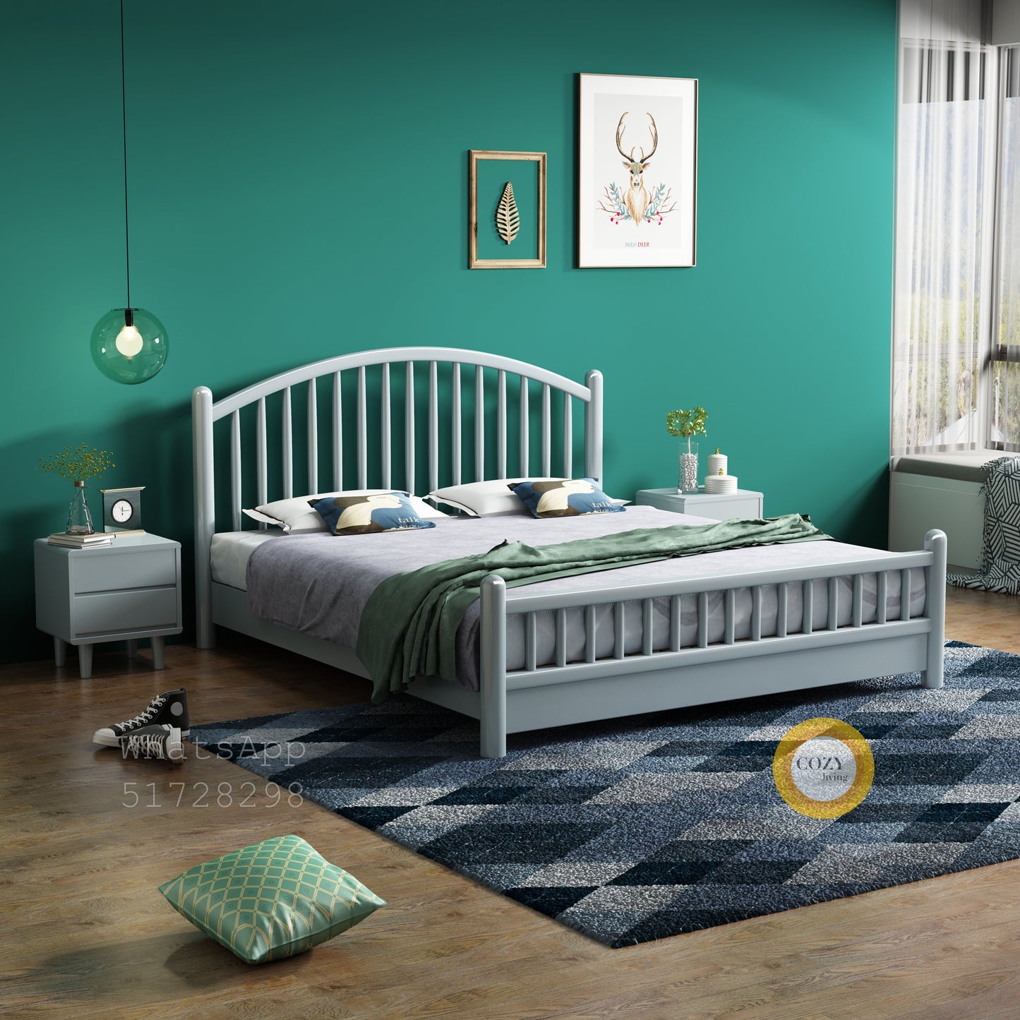 108A Nordic solid wood bed