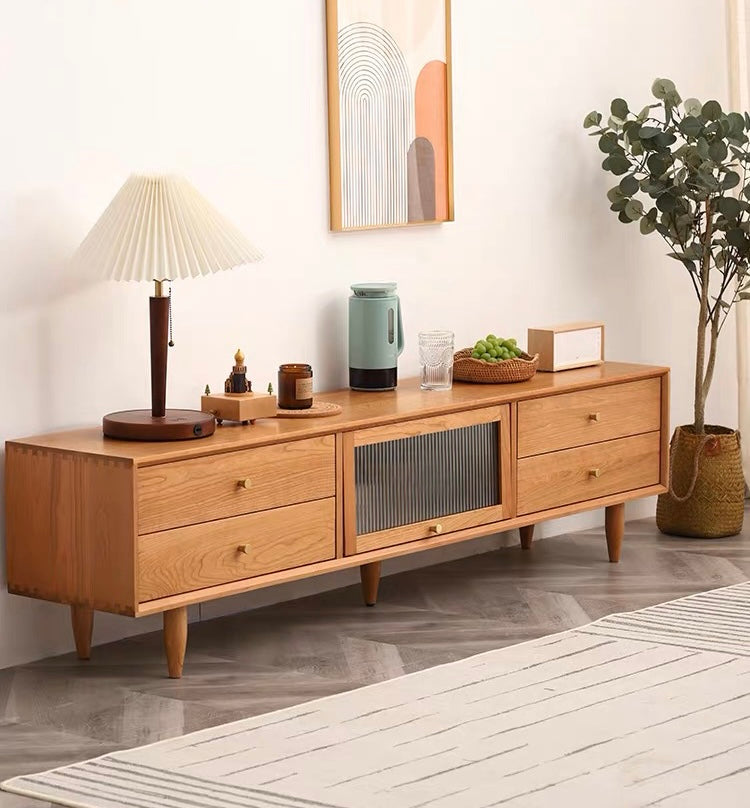 ๐๐๐๐ European style translucent Changhong glass TV cabinet solid wood ๐ญ๐ฏ ๐๐๐๐ข๐ง๐๐ญ