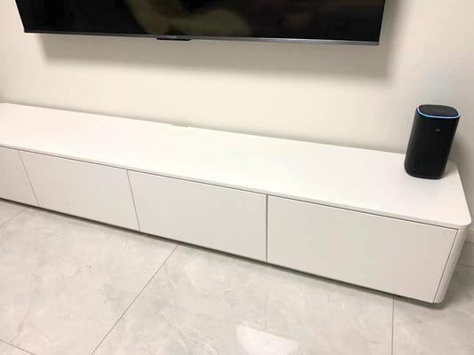 𝐕𝐄Ł𝐕𝐄𝐓 純白落地式電視櫃【實木】