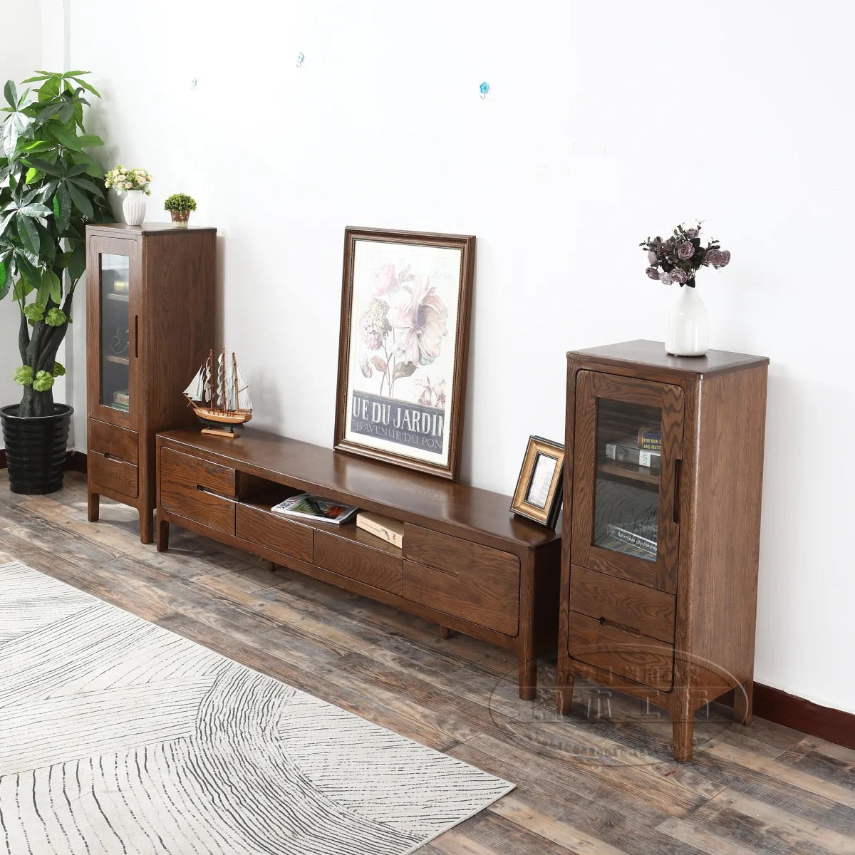๐๐๐๐ Nordic oak solid wood TV cabinet ๐ญ๐ฏ ๐๐๐๐ข๐ง๐๐ญ