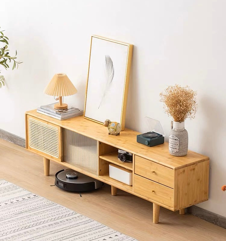 ๐๐๐๐ Japanese style rattan woven bamboo TV cabinet๐ญ๐ฏ ๐๐๐๐ข๐ง๐๐ญ