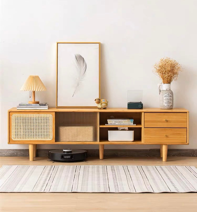 ๐๐๐๐ Japanese style rattan woven bamboo TV cabinet๐ญ๐ฏ ๐๐๐๐ข๐ง๐๐ญ