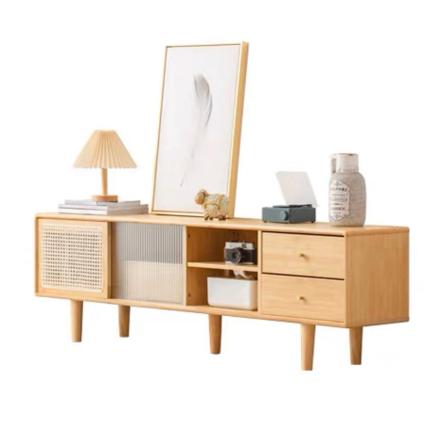 ๐๐๐๐ Japanese style rattan woven bamboo TV cabinet๐ญ๐ฏ ๐๐๐๐ข๐ง๐๐ญ