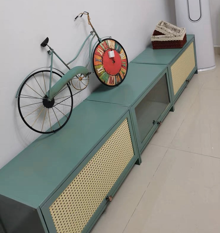 ๐๐๐๐ Retro rattan/nanzhu TV cabinet green๐ญ๐ฏ ๐๐๐๐ข๐ง๐๐ญ