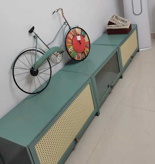 𝐑𝐮𝐬𝐭𝐢𝐜𝐄𝐫𝐚 復古藤編電視櫃【楠竹】