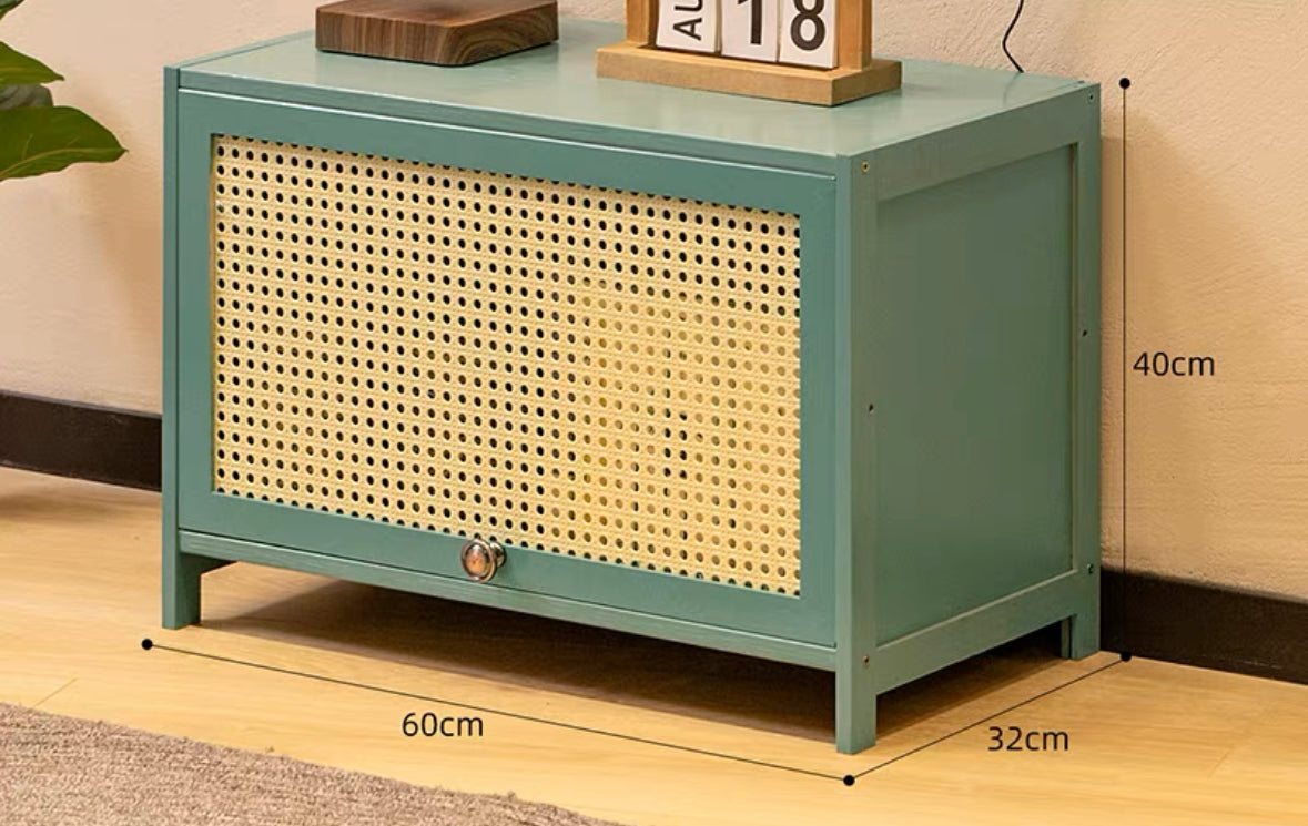 ๐๐๐๐ Retro rattan/nanzhu TV cabinet green๐ญ๐ฏ ๐๐๐๐ข๐ง๐๐ญ