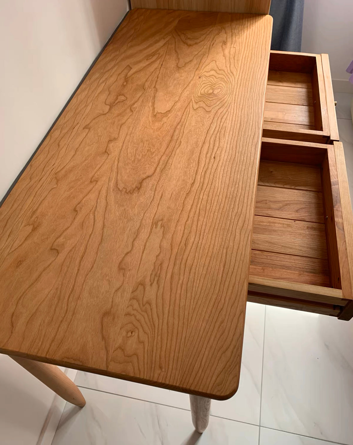๐๐๐๐ Japanese cherry wood pencil desk