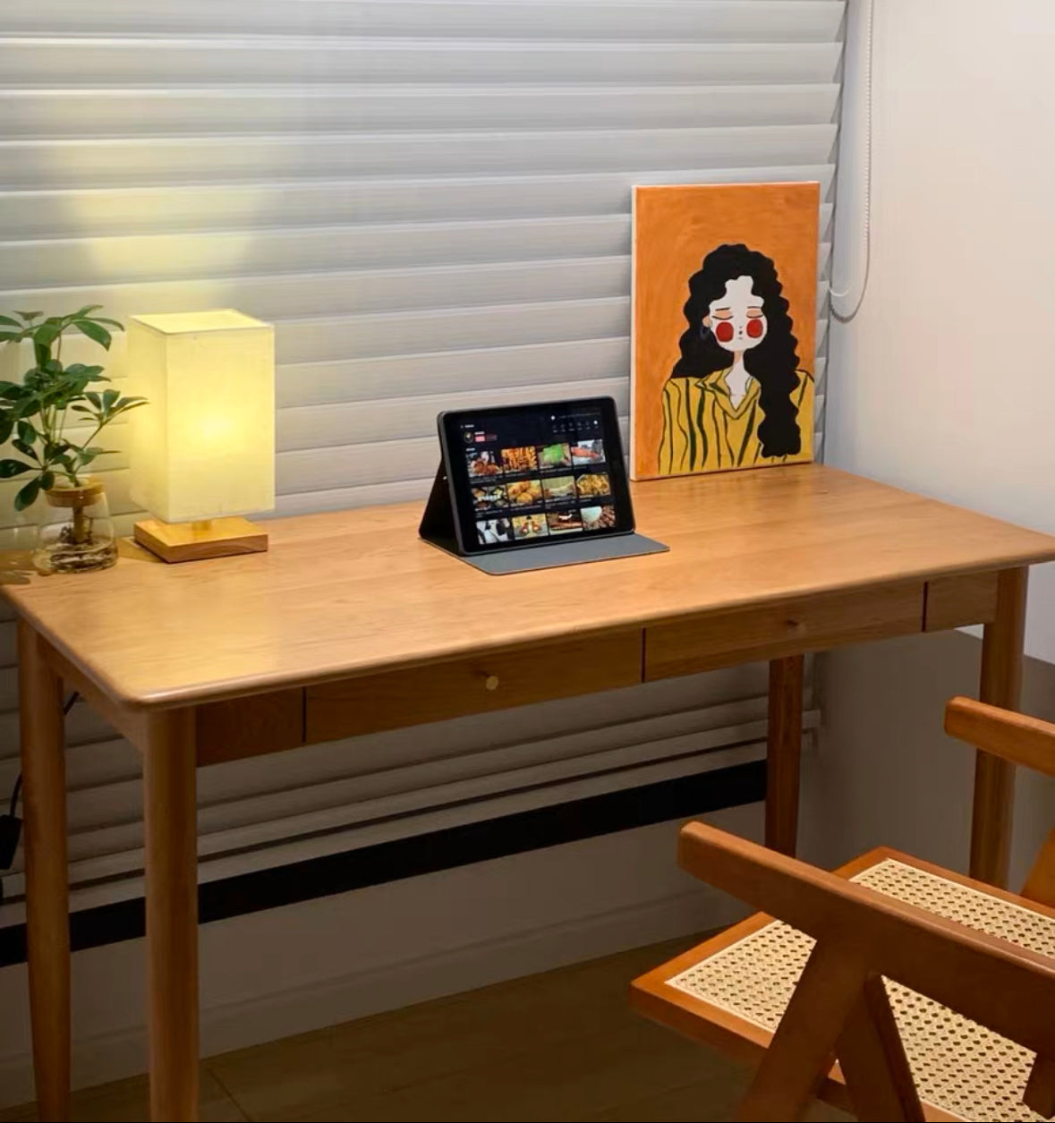 ๐๐๐๐ Japanese cherry wood pencil desk