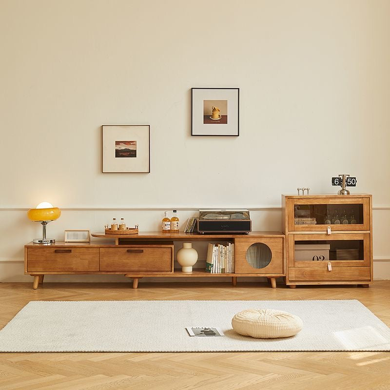 𝐙𝟎𝟓𝟏 Simple retractable log TV cabinet 𝐭𝐯 𝐜𝐚𝐛𝐢𝐧𝐞𝐭 