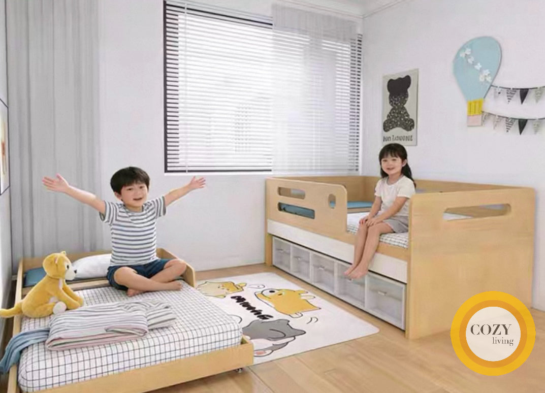 𝐇𝐘𝐆𝐆𝐄 子母抽拉雙層床【實木】