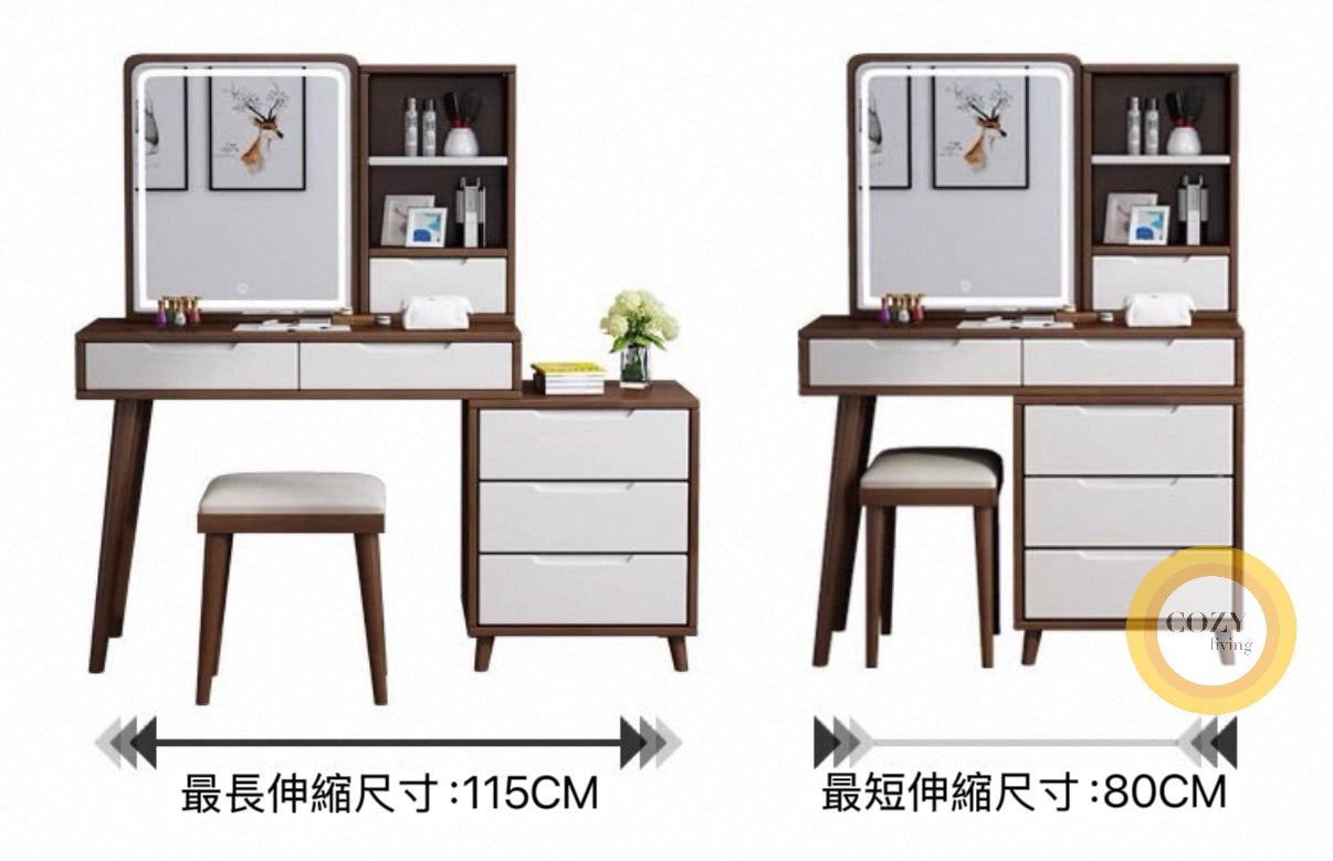 𝐍𝐨𝐫𝐝𝐢𝐜 北歐實木梳妝枱