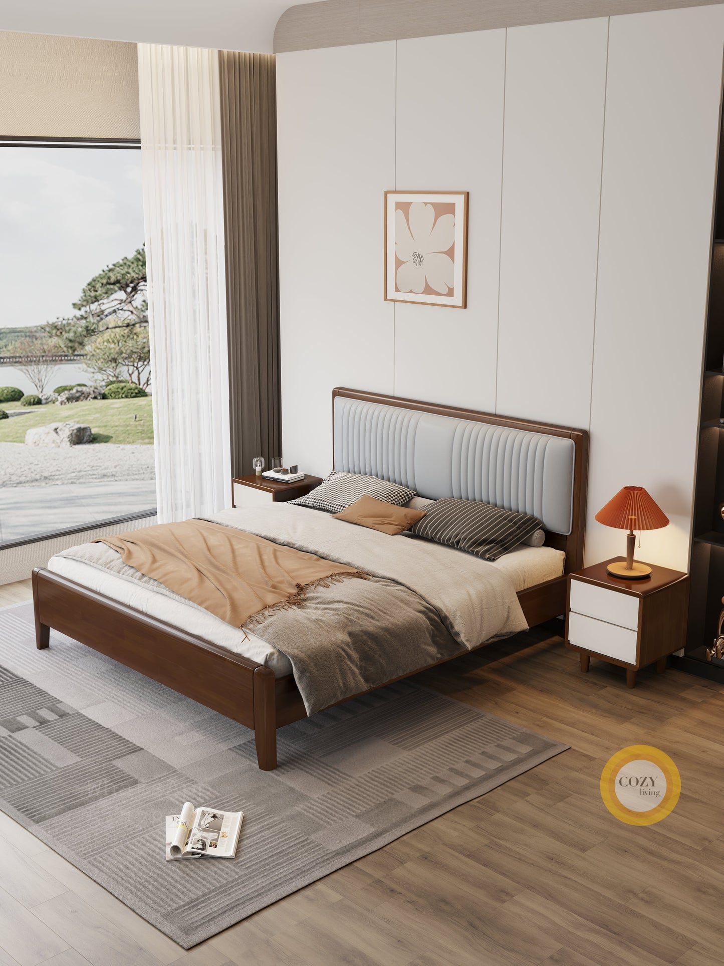 997 Nordic solid wood bed 