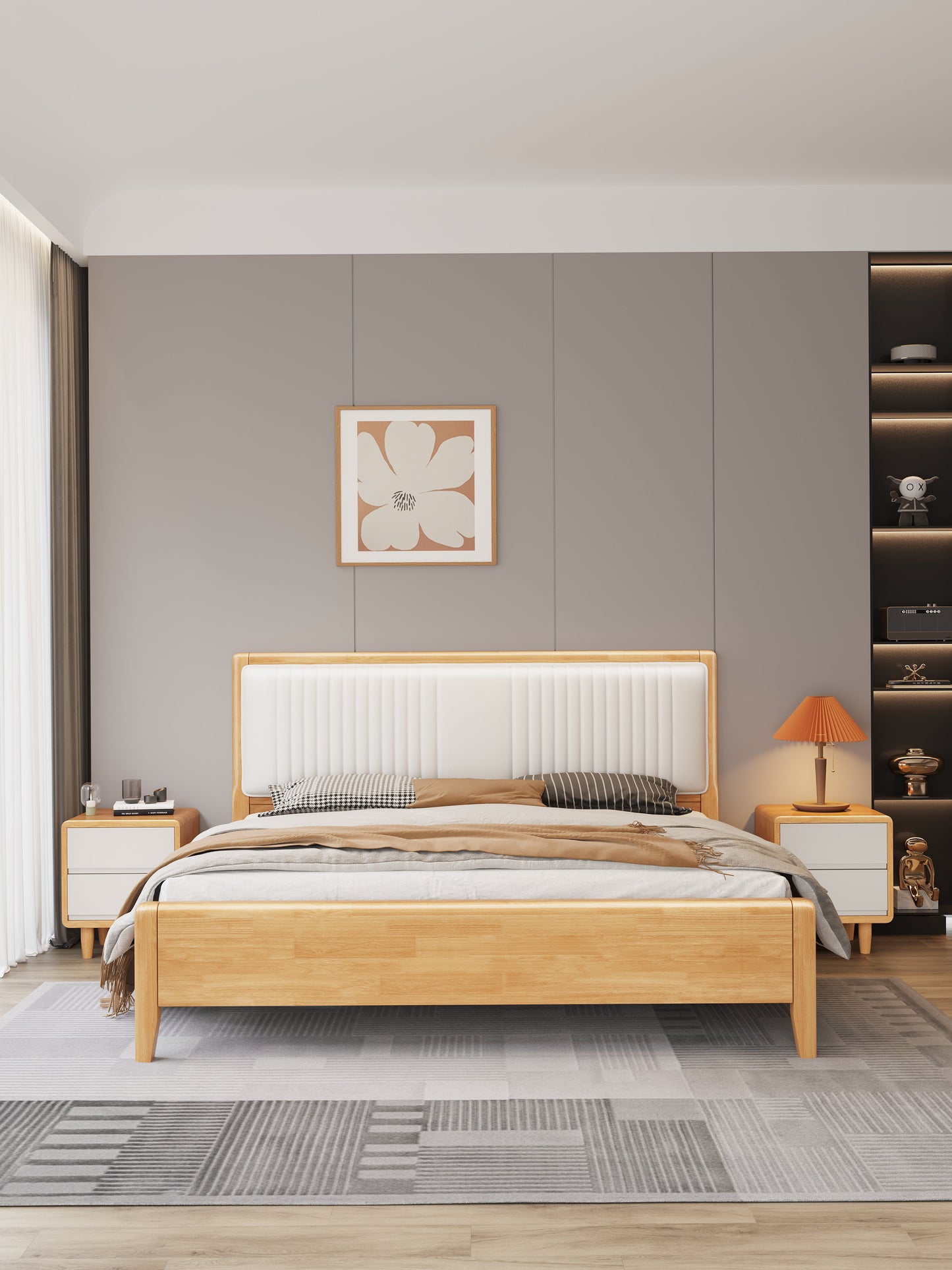 997 Nordic solid wood bed 