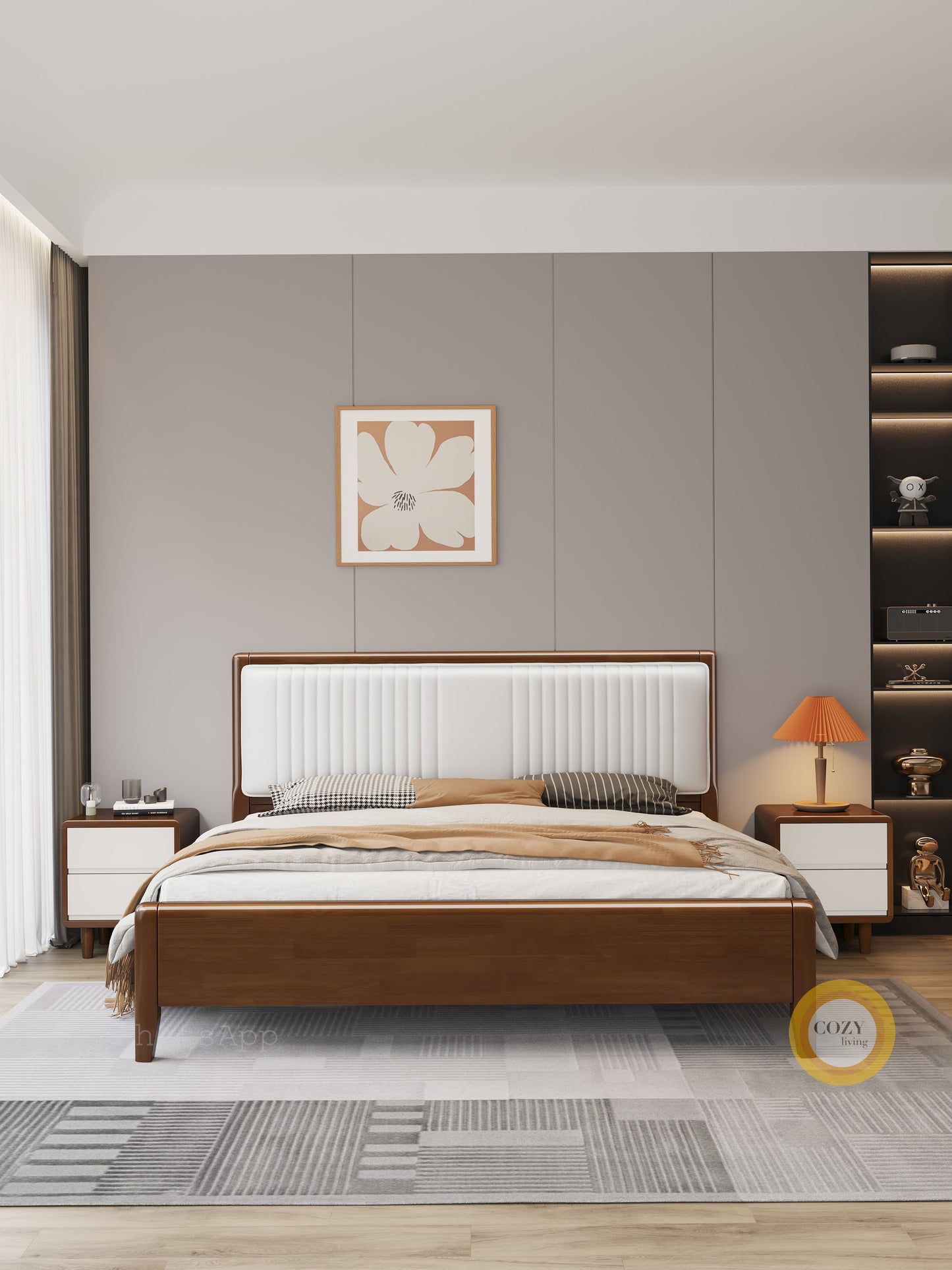 997 Nordic solid wood bed 