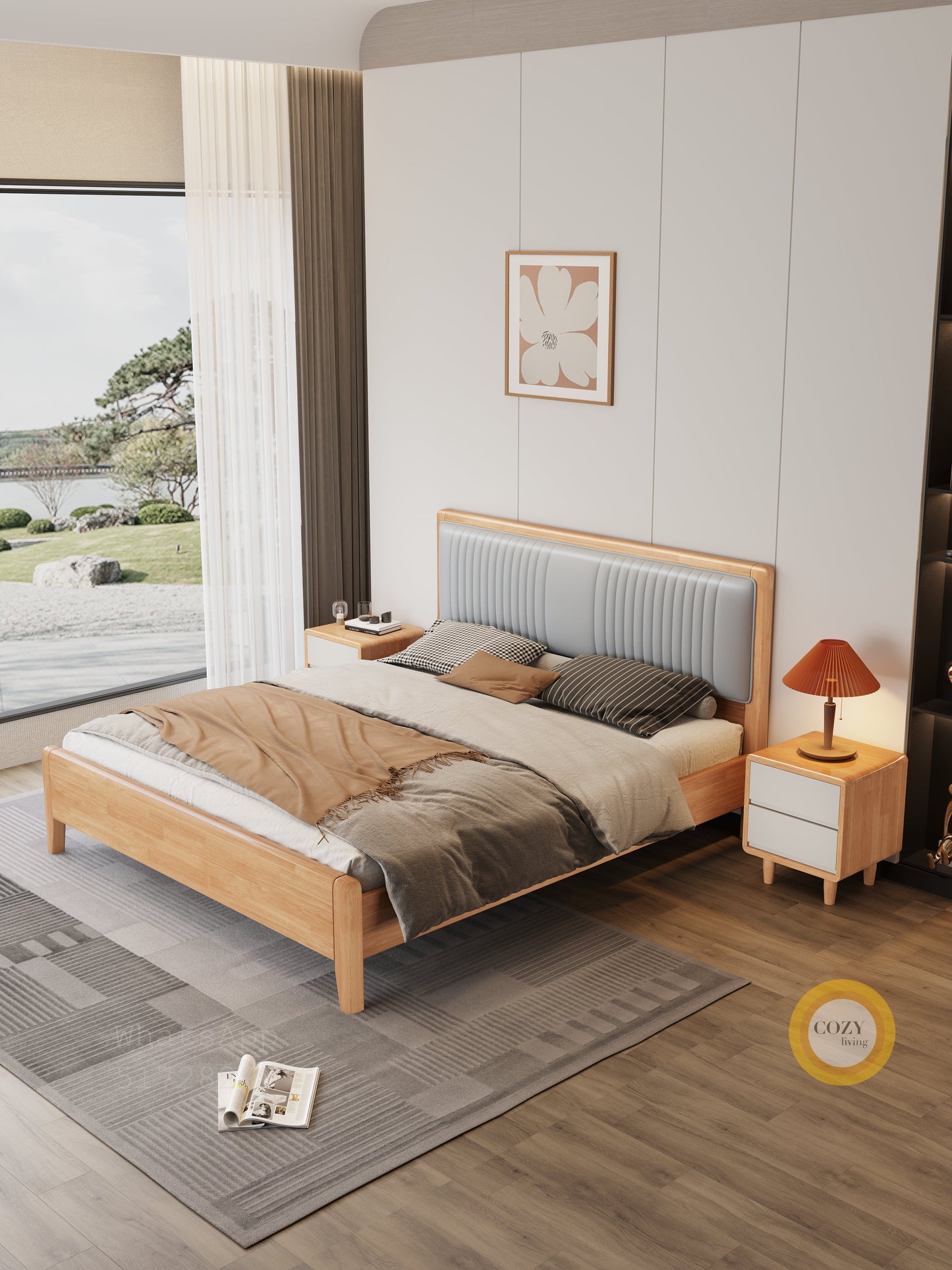 997 Nordic solid wood bed 