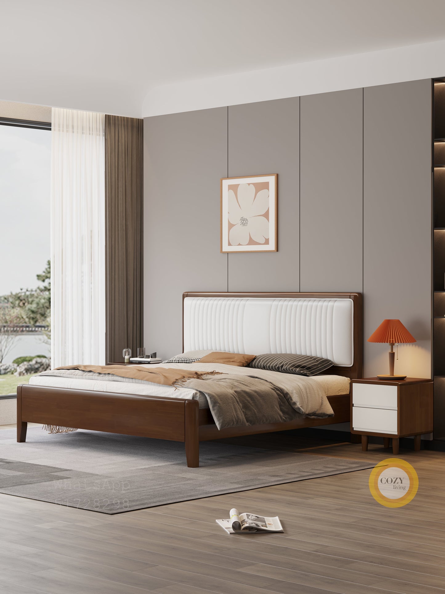 997 Nordic solid wood bed 