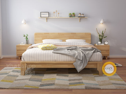 107 solid wood bed 