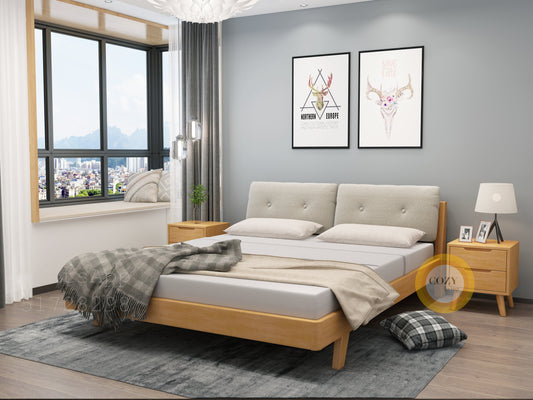 801 solid wood bed 