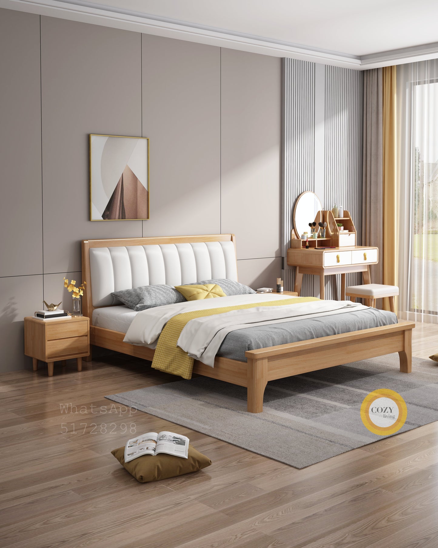 8888 solid wood bed 