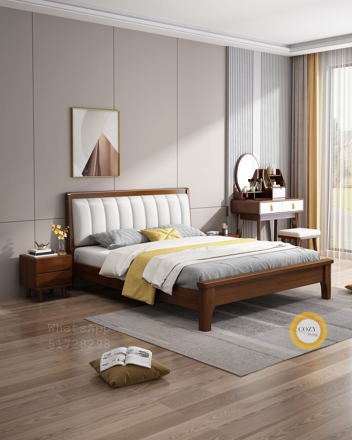 8888 solid wood bed 