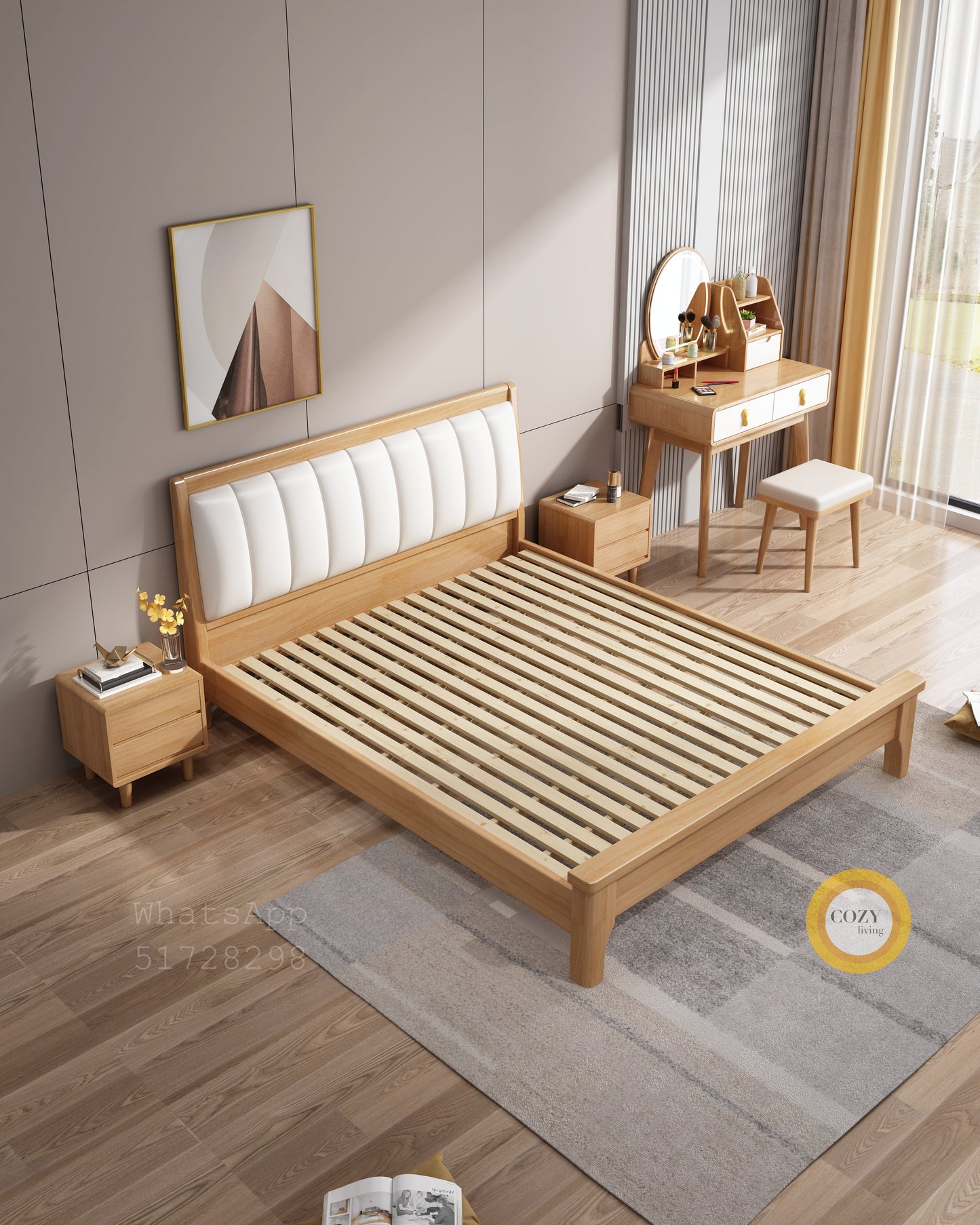 8888 solid wood bed 