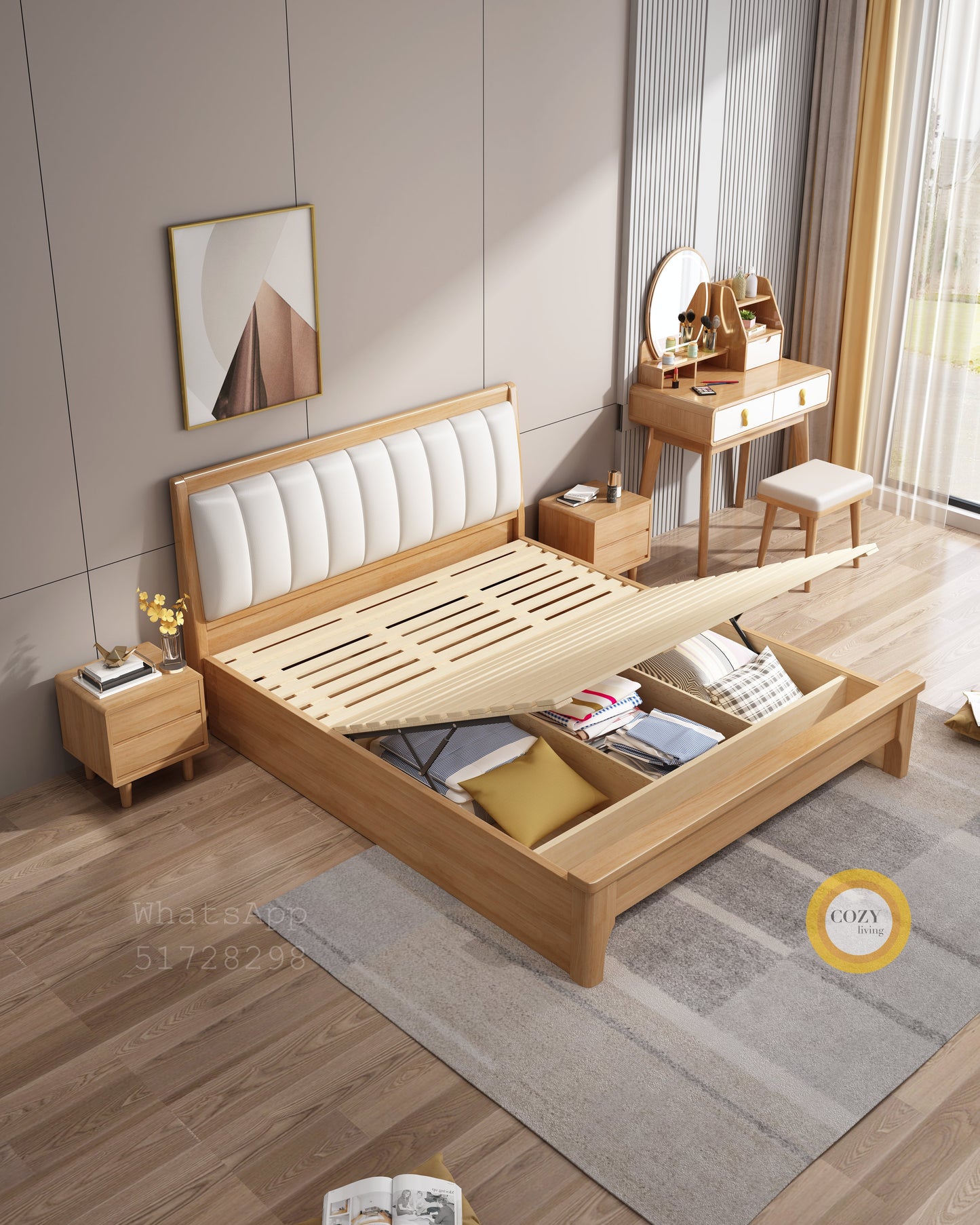 8888 solid wood bed 