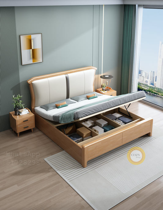 W01 solid wood bed 